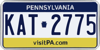 PA license plate KAT2775