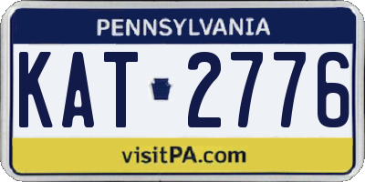 PA license plate KAT2776