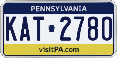 PA license plate KAT2780