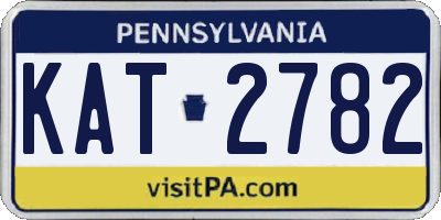 PA license plate KAT2782