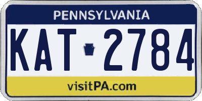 PA license plate KAT2784