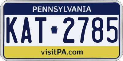 PA license plate KAT2785