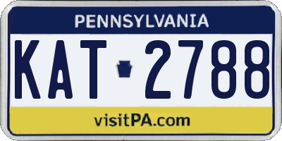 PA license plate KAT2788