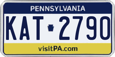 PA license plate KAT2790