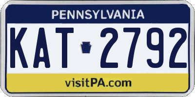 PA license plate KAT2792