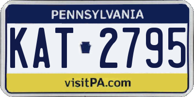 PA license plate KAT2795