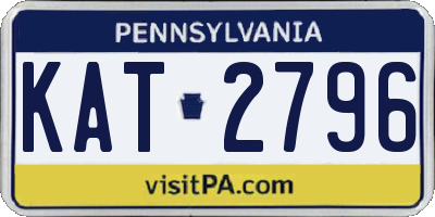PA license plate KAT2796