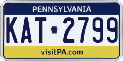 PA license plate KAT2799