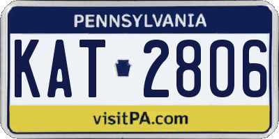 PA license plate KAT2806