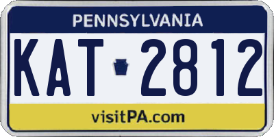 PA license plate KAT2812