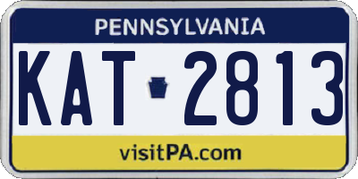 PA license plate KAT2813