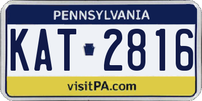 PA license plate KAT2816