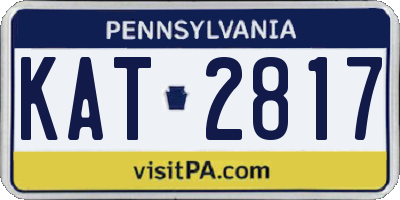 PA license plate KAT2817