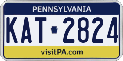 PA license plate KAT2824