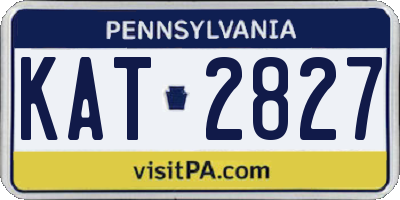 PA license plate KAT2827