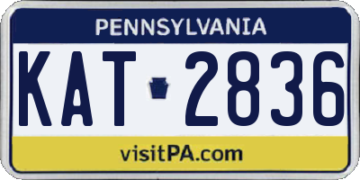 PA license plate KAT2836