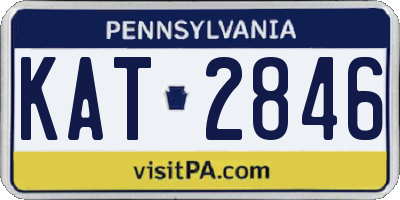 PA license plate KAT2846