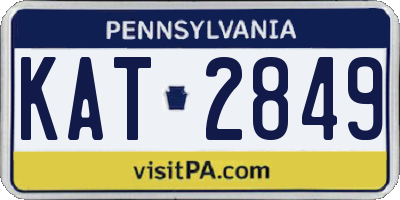 PA license plate KAT2849