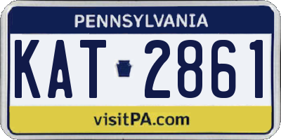 PA license plate KAT2861