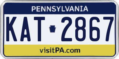 PA license plate KAT2867