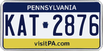 PA license plate KAT2876