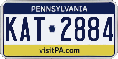 PA license plate KAT2884