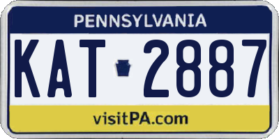 PA license plate KAT2887