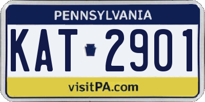 PA license plate KAT2901