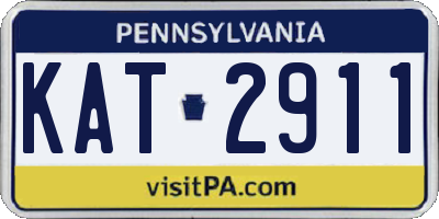 PA license plate KAT2911