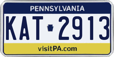 PA license plate KAT2913