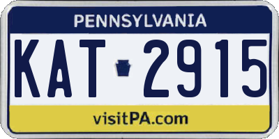 PA license plate KAT2915