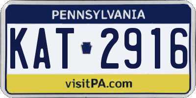 PA license plate KAT2916