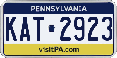 PA license plate KAT2923
