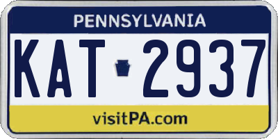 PA license plate KAT2937