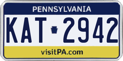 PA license plate KAT2942