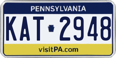 PA license plate KAT2948