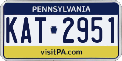 PA license plate KAT2951