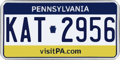 PA license plate KAT2956