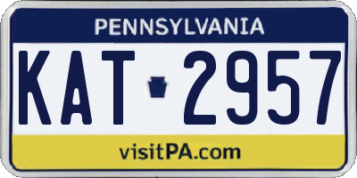 PA license plate KAT2957