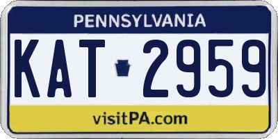 PA license plate KAT2959