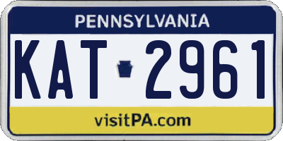 PA license plate KAT2961