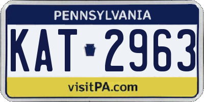 PA license plate KAT2963