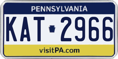 PA license plate KAT2966
