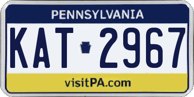 PA license plate KAT2967