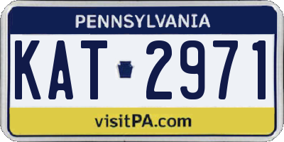 PA license plate KAT2971