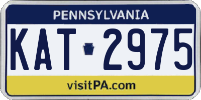 PA license plate KAT2975