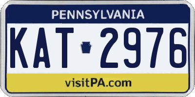 PA license plate KAT2976
