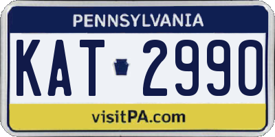 PA license plate KAT2990