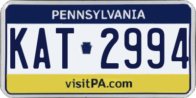 PA license plate KAT2994