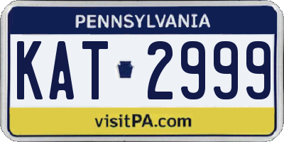 PA license plate KAT2999